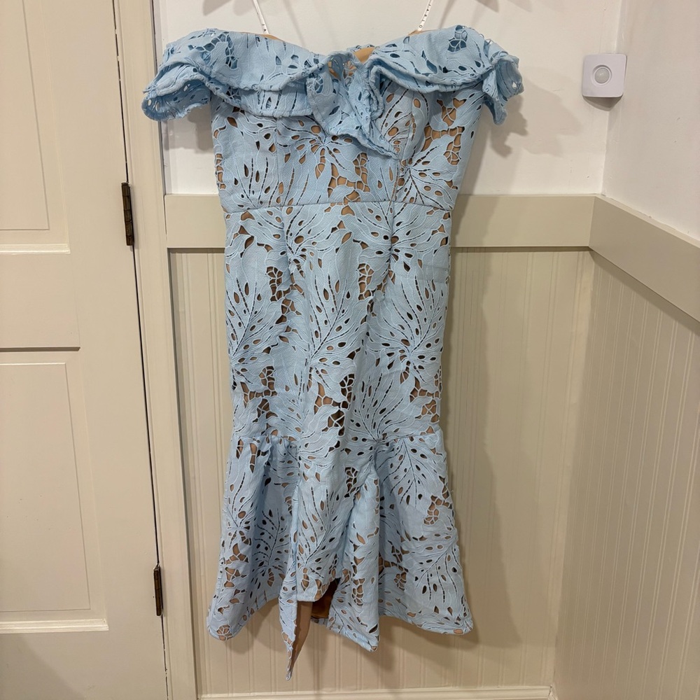 Jarlo London Light Blue Lace Dress